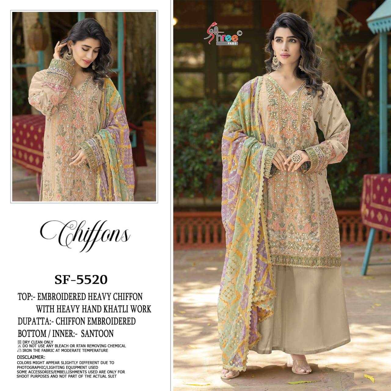 5520 colour By SHREE FABS Beautiful Pakistani Suits Colorful Stylish Fancy Ethnic Wear Chiffon Dresses At Wholesale